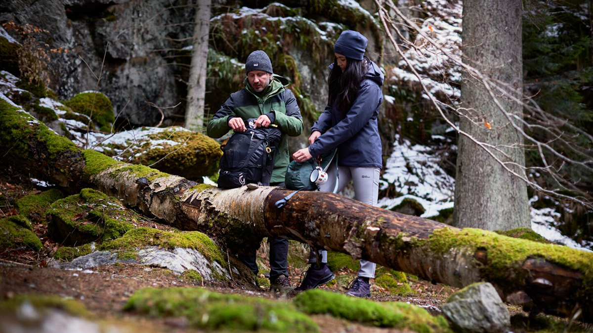 Kurtka softshellowa męska Jack Wolfskin Bornberg Hoody Men - kolor: night blue (granatowy)